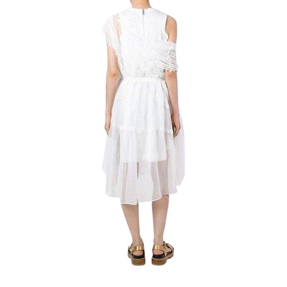 lace cap sleeve dress white Ivory Cap Sleeve Lace Midi Dress